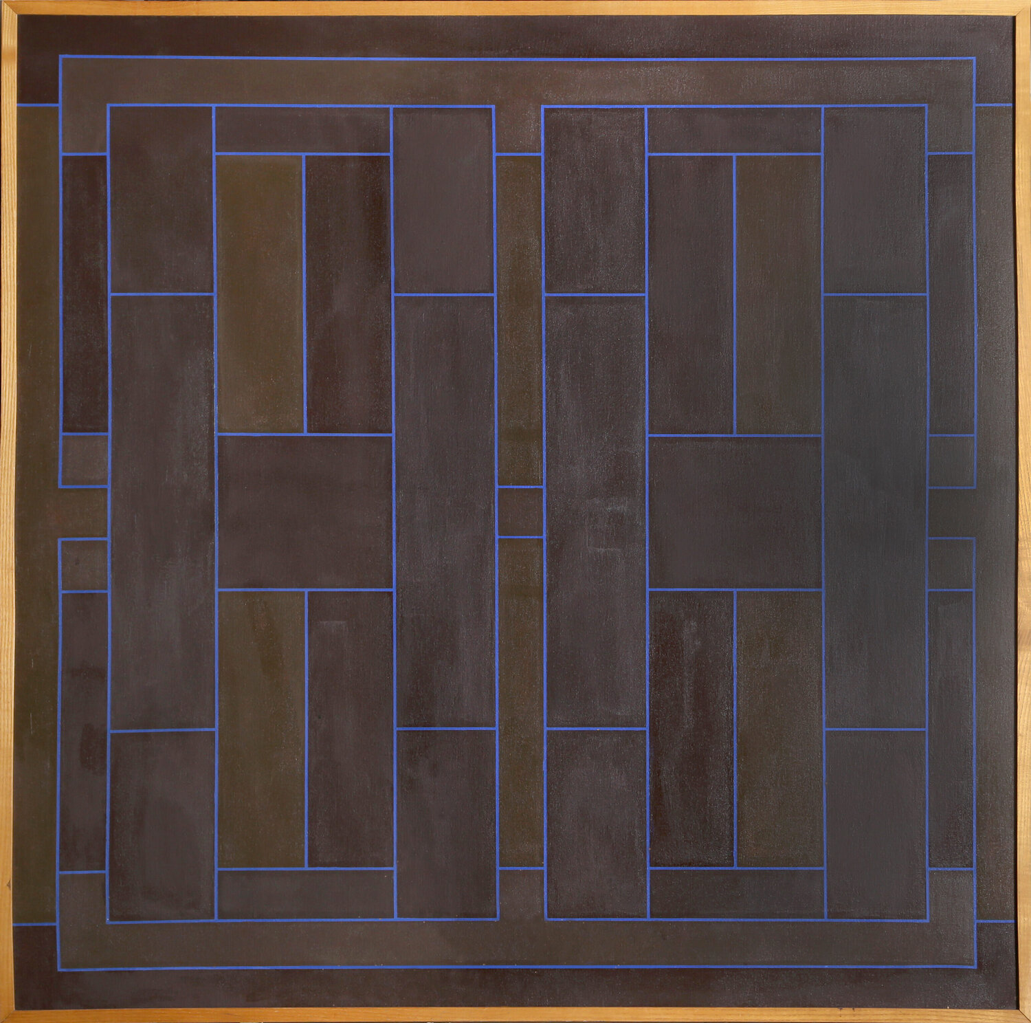 Blue on Brown Overlap Peter Stroud Pintura original en venta