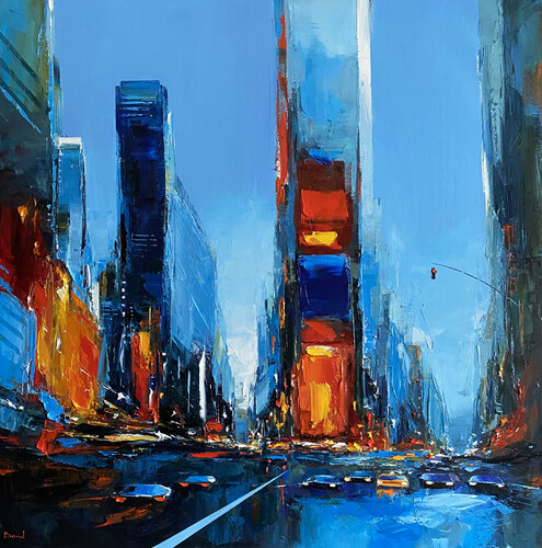 Mystery of the bright lights di Tatiana Yabloed, Pittura in vendita su Singulart