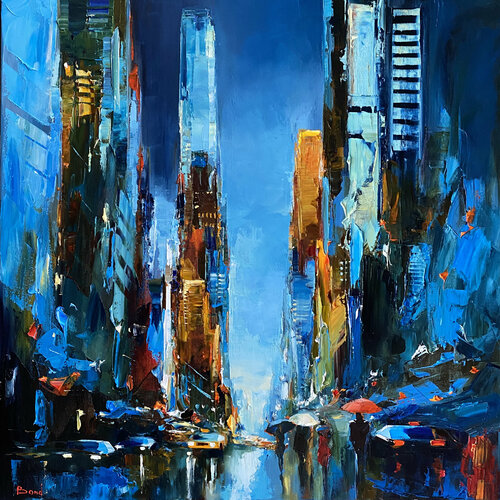 Here Comes the Night van Tatiana Yabloed, Schilderij te koop op Singulart