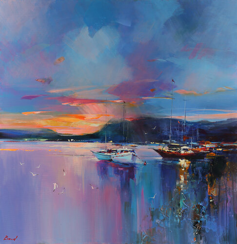 Landing in the Ocean of Soul van Tatiana Yabloed, Schilderij te koop op Singulart