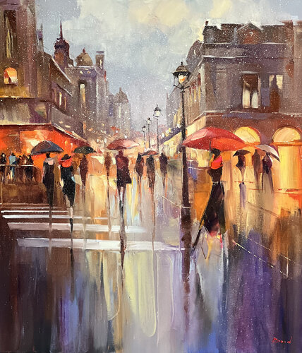 Christmas Atmosphere di Tatiana Yabloed, Pittura in vendita su Singulart
