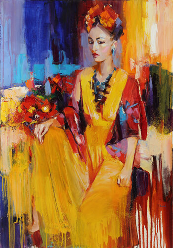 Heartbeat gold de Tatiana Yabloed, Pintura a la venta en Singulart