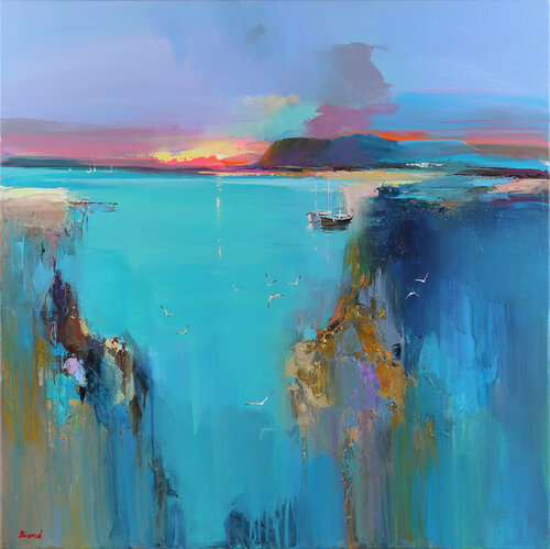 Bathing in the rays of love de Tatiana Yabloed, Pintura a la venta en Singulart
