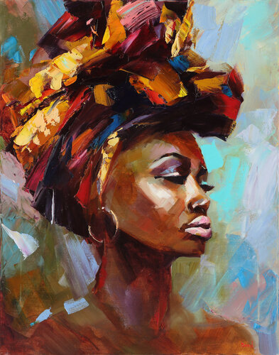 Gold in the heart of the night di Tatiana Yabloed, Pittura in vendita su Singulart