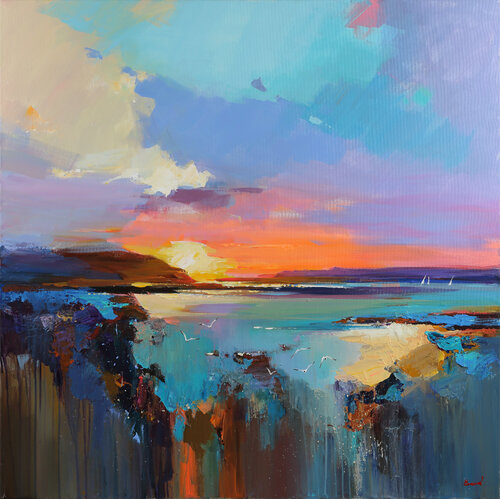 Enjoying the sunset by Tatiana Yabloed, Painting for Sale on Singulart