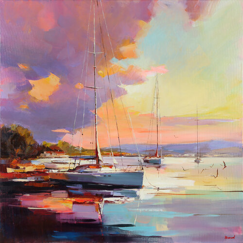 Magic of the Evening Sea de Tatiana Yabloed, Pintura a la venta en Singulart