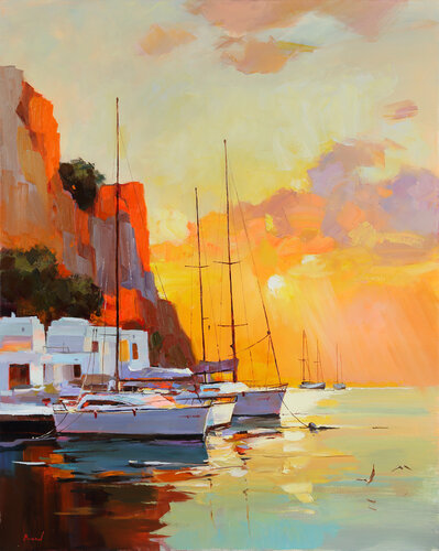 Bright evening par Tatiana Yabloed, Peinture en vente sur Singulart