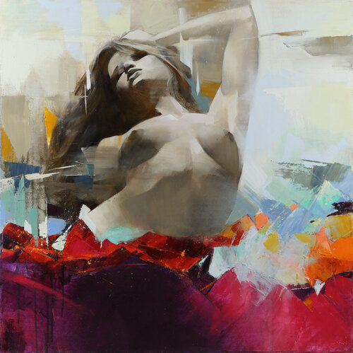 The touch of the moon di Tatiana Yabloed, Pittura in vendita su Singulart