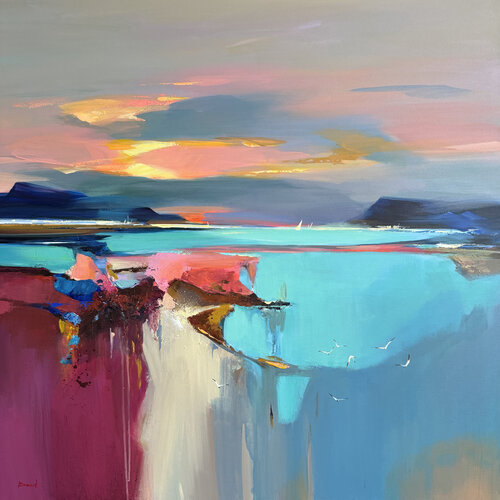 Serenade to the evening glow par Tatiana Yabloed, Peinture en vente sur Singulart