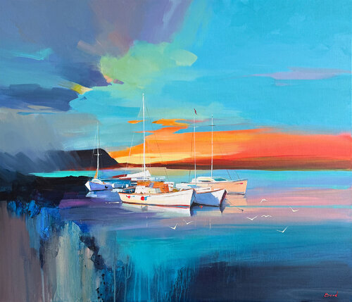 The luminous harbor von Tatiana Yabloed, Malerei kaufen auf Singulart