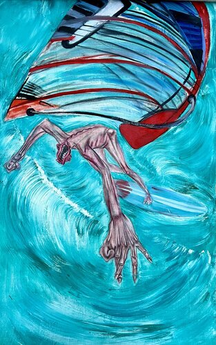 SURFING van Ramal Kazim, Schilderij te koop op Singulart