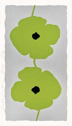 Double Poppies Green di Donald Sultan, Stampa in vendita su Singulart