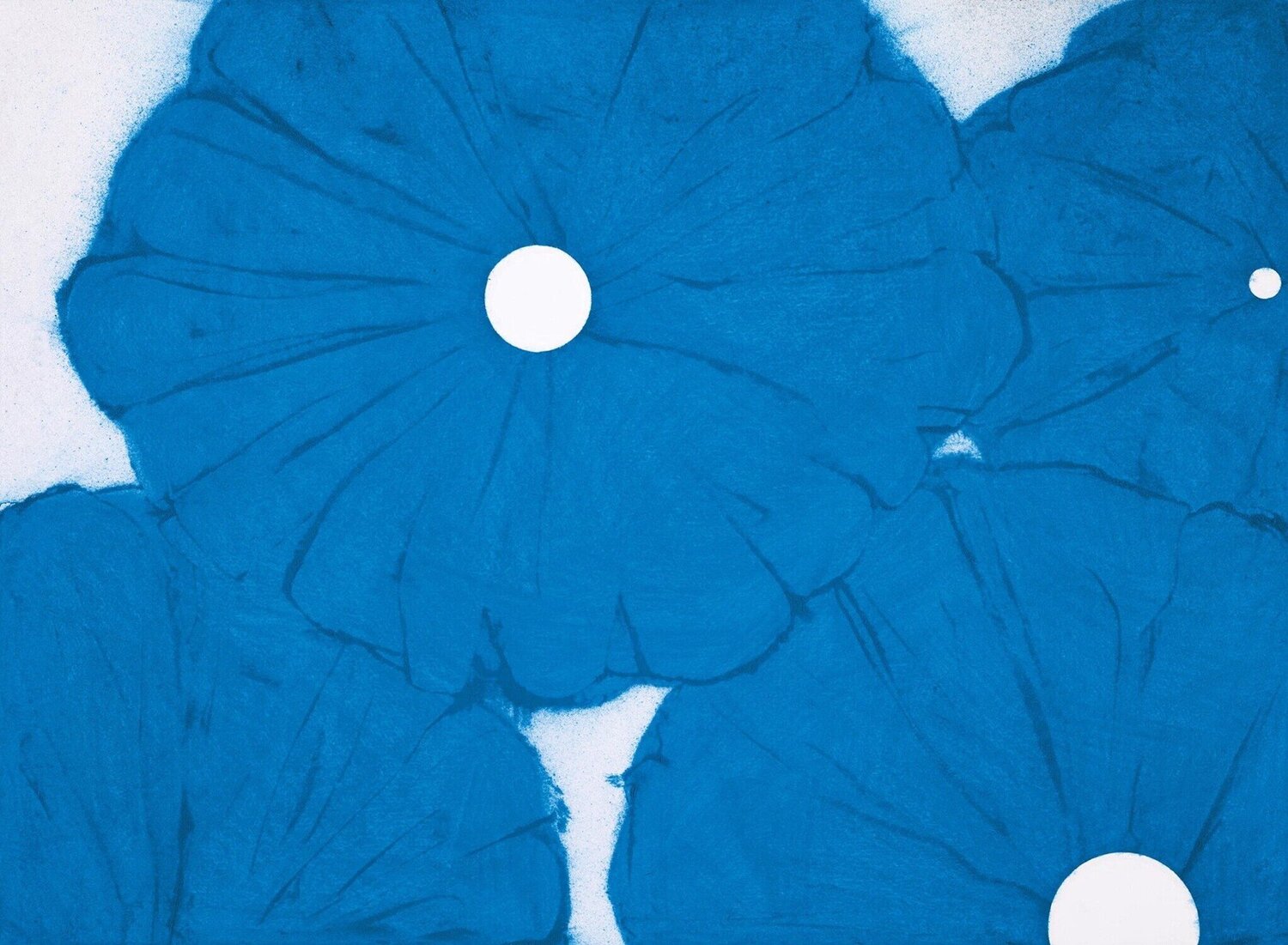 Four Blue Poppies April 24, 2024 DS Donald Sultan Druck zu verkaufen