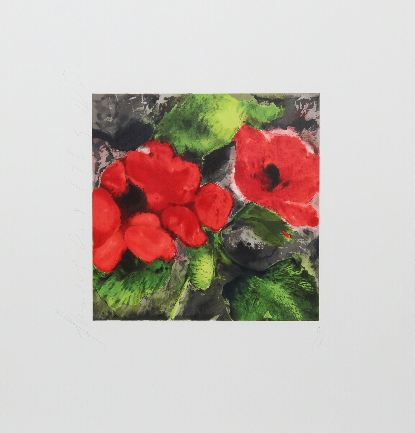 Red Poppies Donald Sultan Stampa in vendita