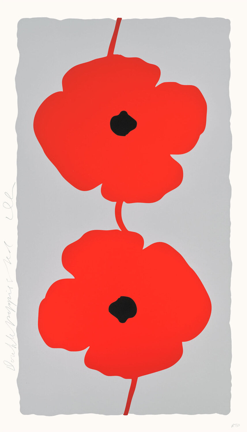 Double Poppies Red Donald Sultan Stampa in vendita