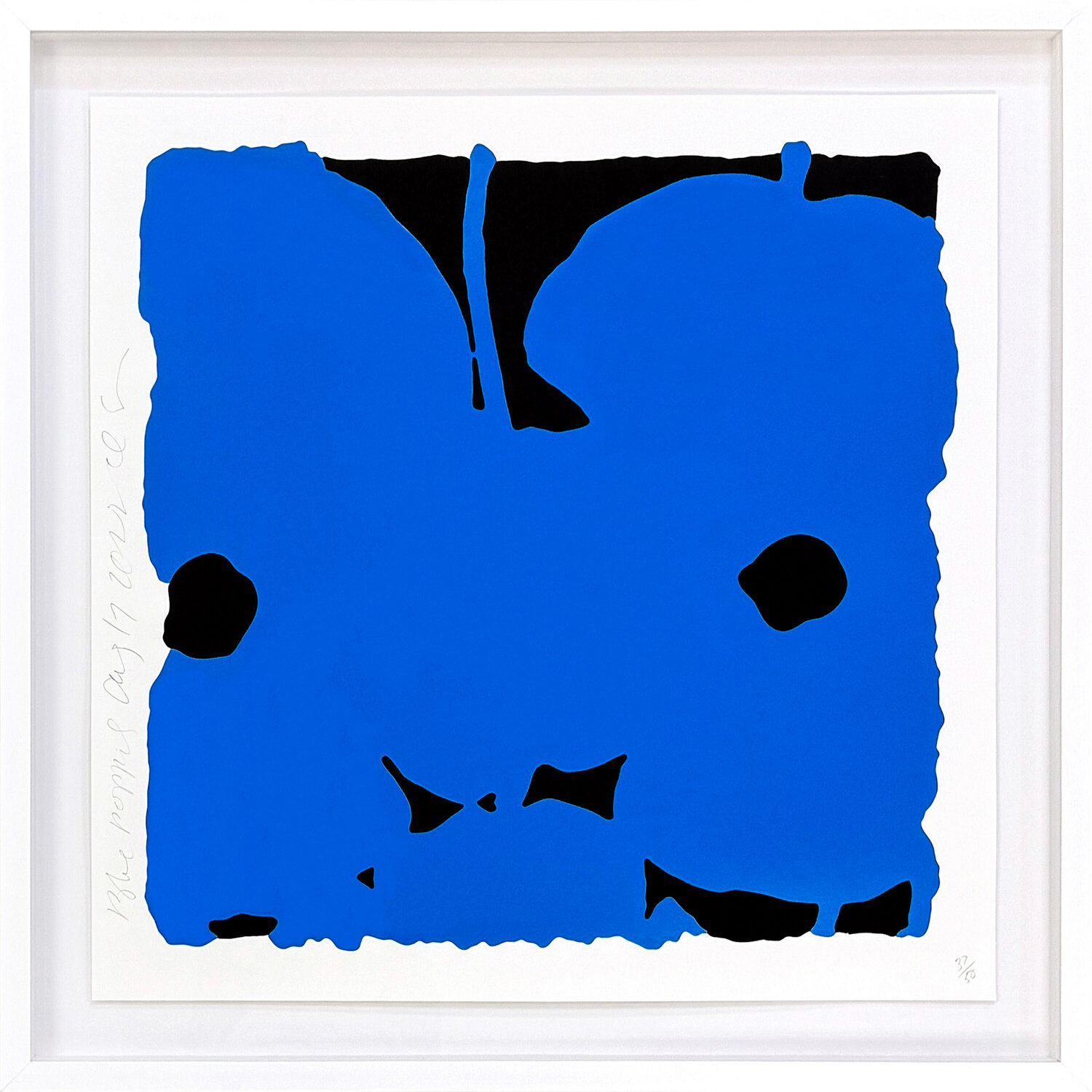 Blue Poppies Aug 17, 2022 (framed, hand signed silkscreen) Donald Sultan Druck zu verkaufen