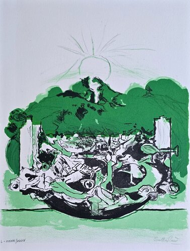 Untitled Composition I in Green van Graham Sutherland, Afdruk te koop op Singulart