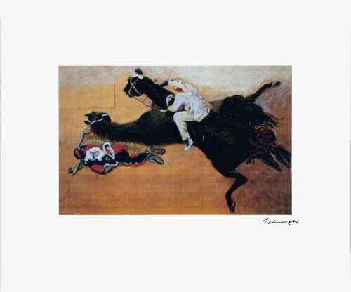 Horses - 1999 Offset Lithograph - SIGNED 19.5" x 23.5" by Norbert Tadeusz, 版画 for Sale on Singulart