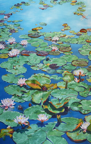 Wandering Through the Lilies de Catherine Kirkwood, Pintura a la venta en Singulart
