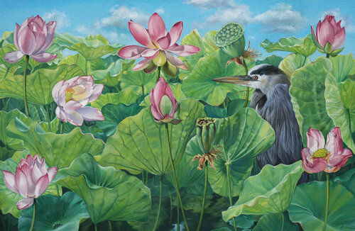 Lotus Forest von Catherine Kirkwood, Malerei kaufen auf Singulart