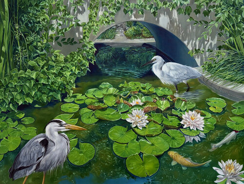 "Looking Through" by Catherine Kirkwood, Painting for Sale on Singulart