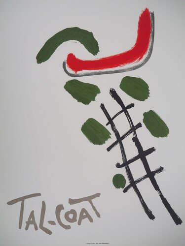 Composition abstraite rouge et verte by Pierre Tal-Coat, Print for Sale on Singulart