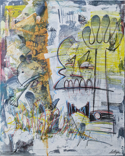 Between Knowledge and Ignorance di Jack Avetisyan, Pittura in vendita su Singulart