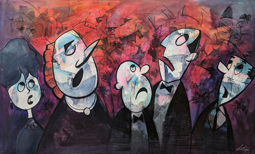 Party's Over van Jack Avetisyan, Schilderij te koop op Singulart