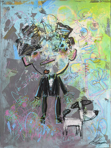 The Dog Who Knew Too Much van Jack Avetisyan, Schilderij te koop op Singulart