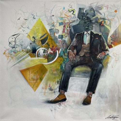 The Modern Man van Jack Avetisyan, Schilderij te koop op Singulart