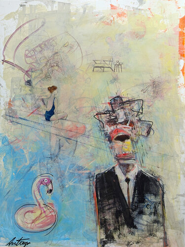 Resting Point di Jack Avetisyan, Pittura in vendita su Singulart