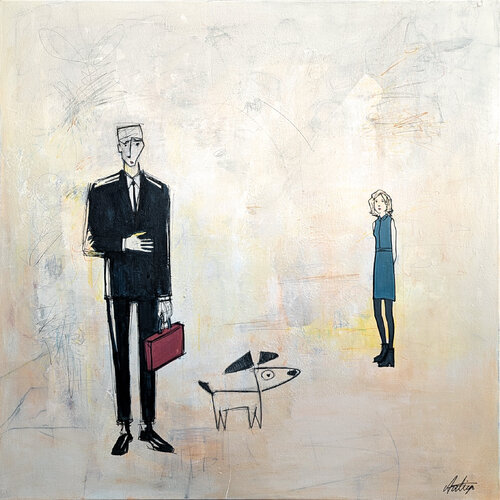 Blue Bird of Happiness van Jack Avetisyan, Schilderij te koop op Singulart