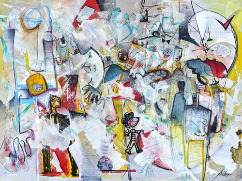 Singing A love Song di Jack Avetisyan, Pittura in vendita su Singulart