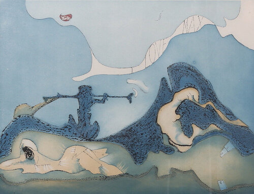 Dorothea Tanning (1910-2012) - Color etching on paper - 1976 von Dorothea Tanning, Druck kaufen auf Singulart