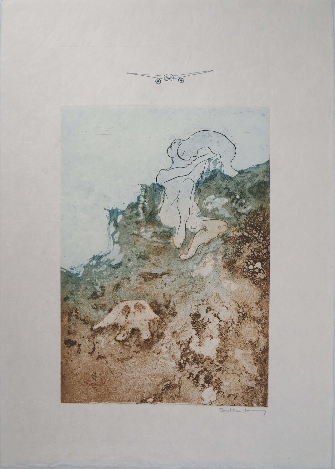 Baignade, Gravure originale signée Dorothea Tanning Édition à vendre