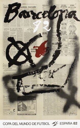 Copa del Mundo de Futbol 82 by Antoni Tàpies, Print for Sale on Singulart
