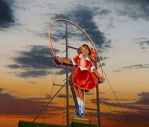Little Audrey the Skipping Girl by Jim Thalassoudis, Print for Sale on Singulart