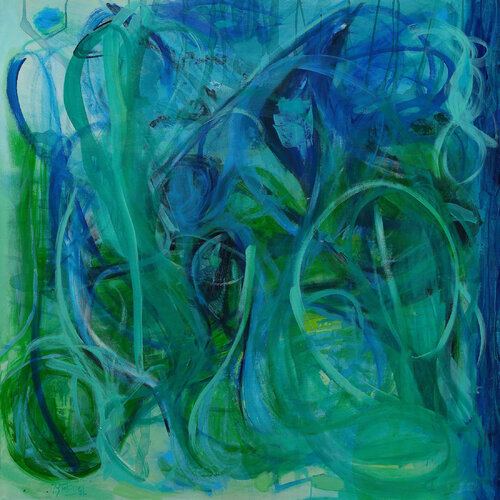 Emerald Code by Gabriela Tolomei, 회화 for Sale on Singulart
