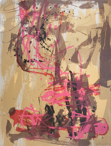 Red, Pink and Brown Abstract by Ann Thomson, Print for Sale on Singulart