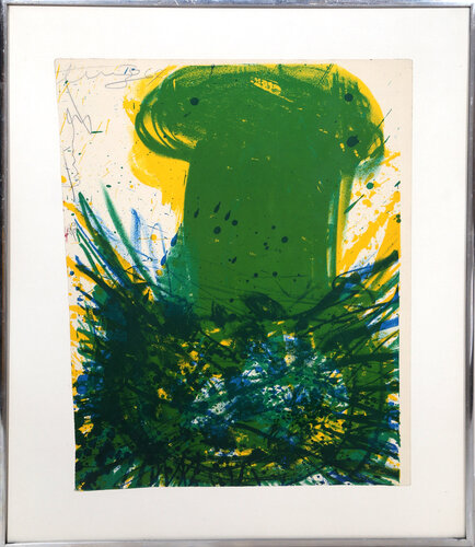 Untiled - Green Nude with Skirt par Walasse Ting 丁雄泉, Édition en vente sur Singulart