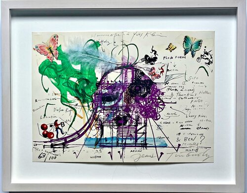 Jean Tinguely - Hommage à Yves Klein (Homage to Yves Klein), or Le Monstre dans la Forêt (The Forest Monster) by Jean Tinguely, Work on Paper for Sale on Singulart