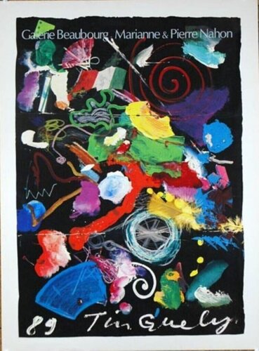 Tinguely Galerie Poster Galerie Beaubourg serigraph di Jean Tinguely, Stampa in vendita su Singulart