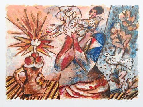 L'heure ou s'eclaire le monde by Theo Tobiasse, Print for Sale on Singulart