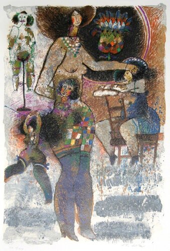 Des Accordeons de chair et le rire by Theo Tobiasse, Print for Sale on Singulart