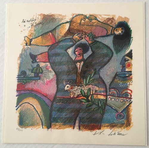 Les Personages (Suite of 4) de Theo Tobiasse, Impresión a la venta en Singulart