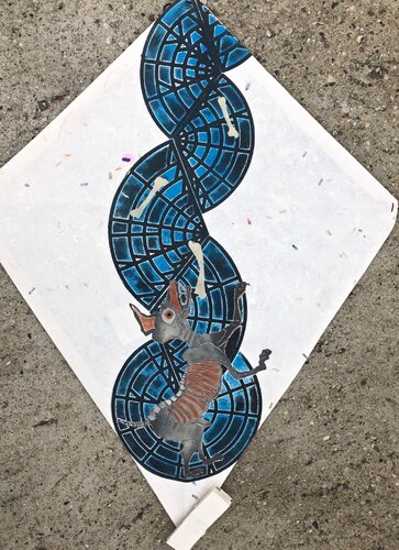 Perro con hueso en colores azules van Francisco Toledo, Schilderij te koop op Singulart