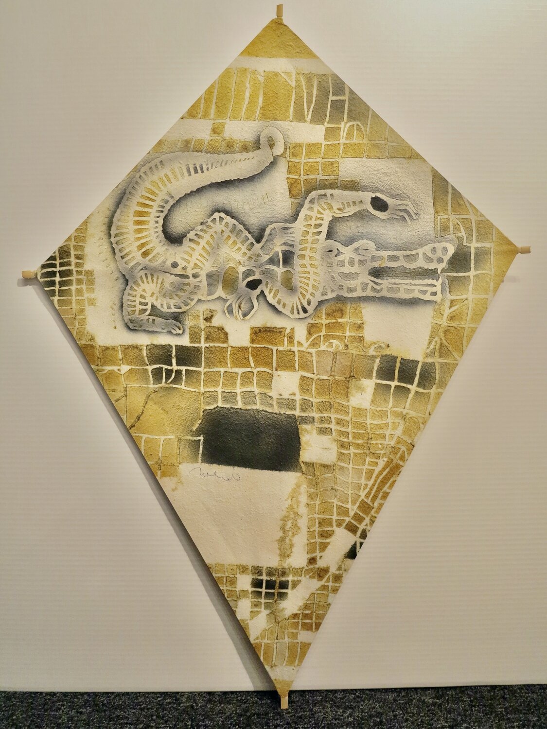 Cocodrilo amarillo geometrico Francisco Toledo