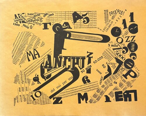 Une assemblée tumultueuse (Sensibilité numérique) di Filippo Tommaso Marinetti, Stampa in vendita su Singulart