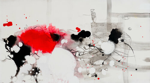 Improvisation with the Moon in Fish 1 van Franko Tencic, Schilderij te koop op Singulart