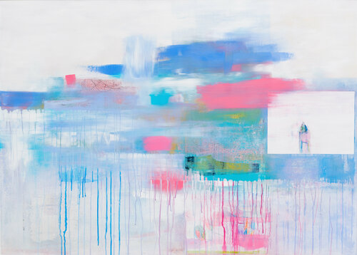 Abstract expressionism and the children's drawings on the wall Franko Tencic